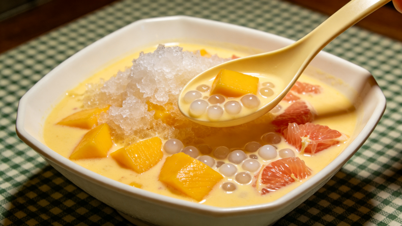 최근 회사 사례 망고 포멜로 사고(Sago)는 건강에 좋고 바로 먹을 수 있는 옵션인가요?
